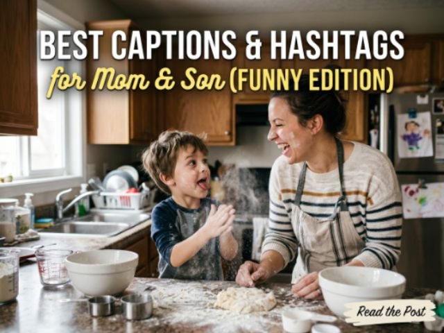 Best Captions and Hashtags for Mom and Son Funny