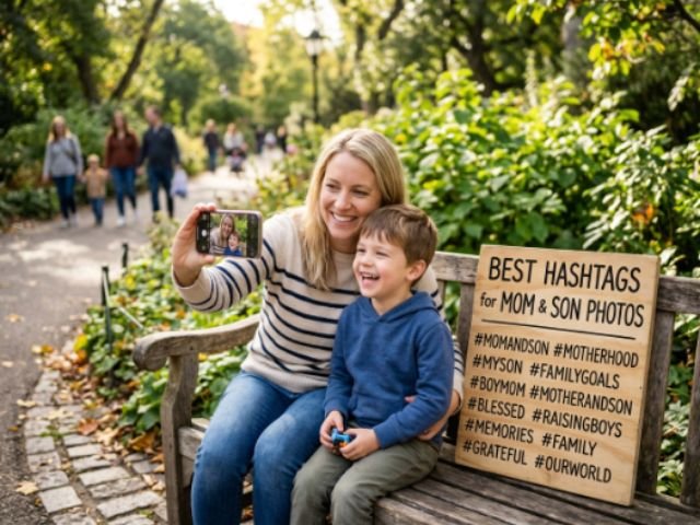Best Hashtags for Mom and Son Photos