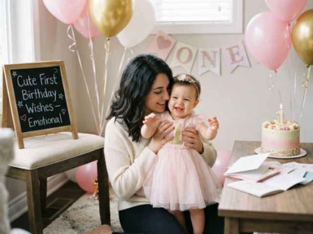 Cute First Birthday Wishes – Emotional