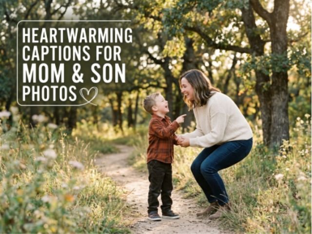 Heartwarming Captions for Mom and Son Photos
