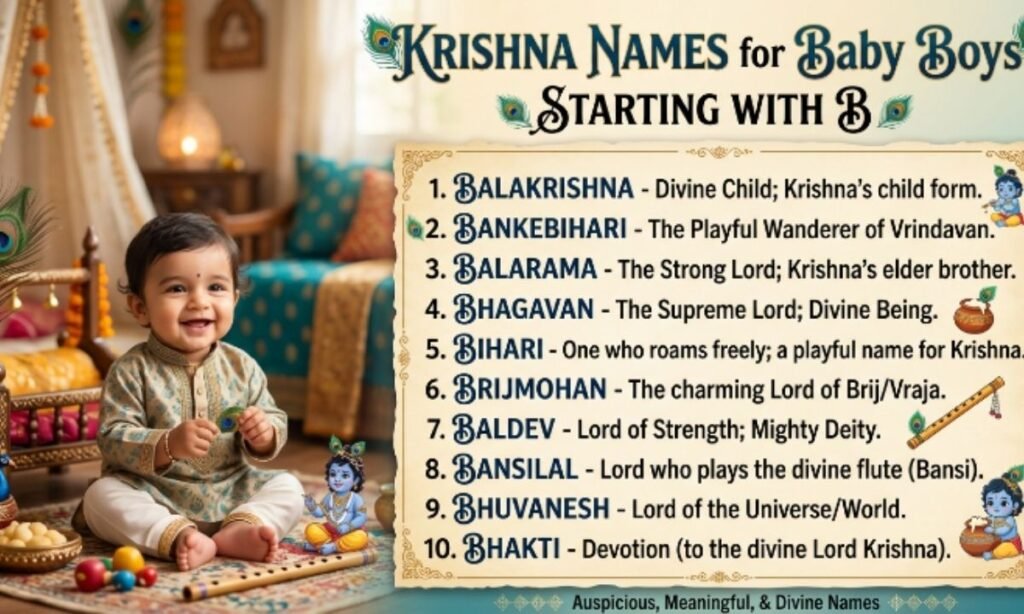 Krishna Names for Baby Boys Starting with B