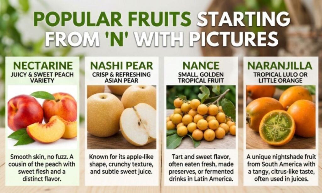 Popular Fruits Starting from N with Pictures