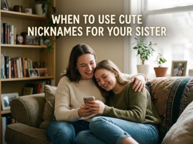 When to Use Cute Nicknames for Your Sister