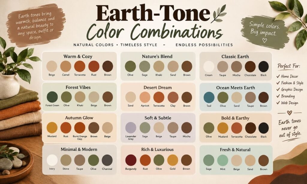 4. Earth-Tone Color Combinations
