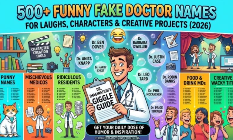 500+ Funny Fake Doctor Names for Laughs, Characters & Creative Projects (2026) 😂 