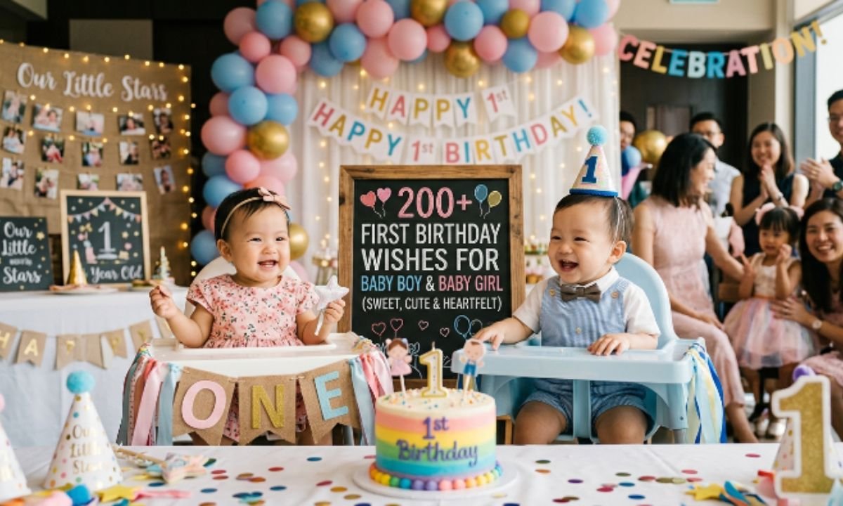 200+ First Birthday Wishes for Baby Boy & Baby Girl (Sweet, Cute & Heartfelt) 