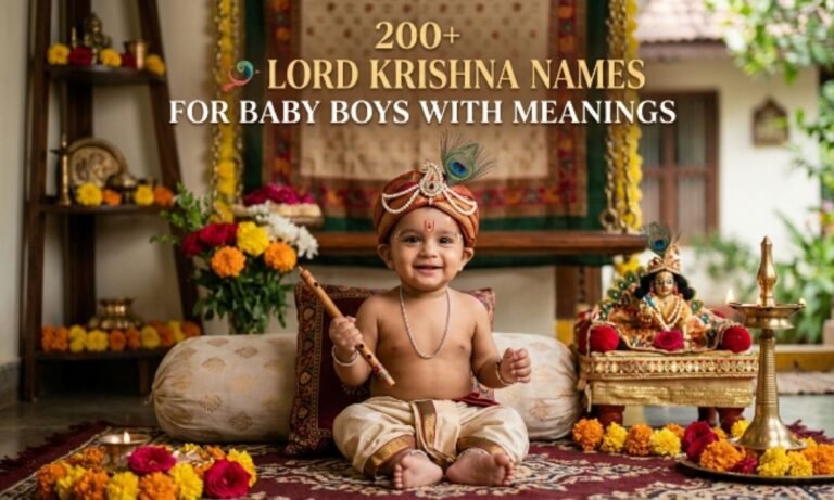 200+ Lord Krishna Names for Baby Boys With Meanings