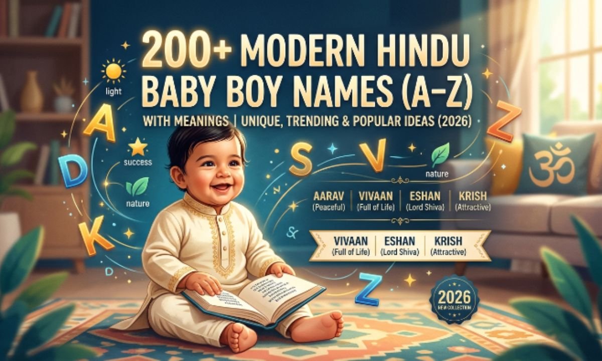 200+ Modern Hindu Baby Boy Names (A–Z) with Meanings | Unique, Trending & Popular Ideas (2026) 
