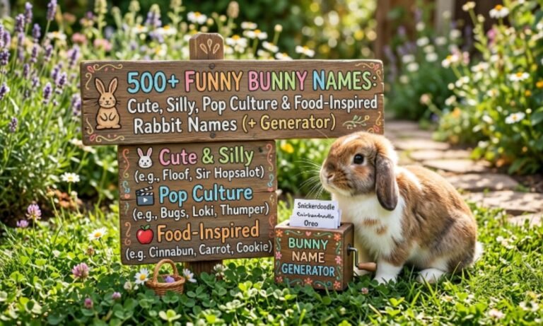 500+ Funny Bunny Names: Cute, Silly, Pop Culture & Food-Inspired Rabbit Names (+ Generator)