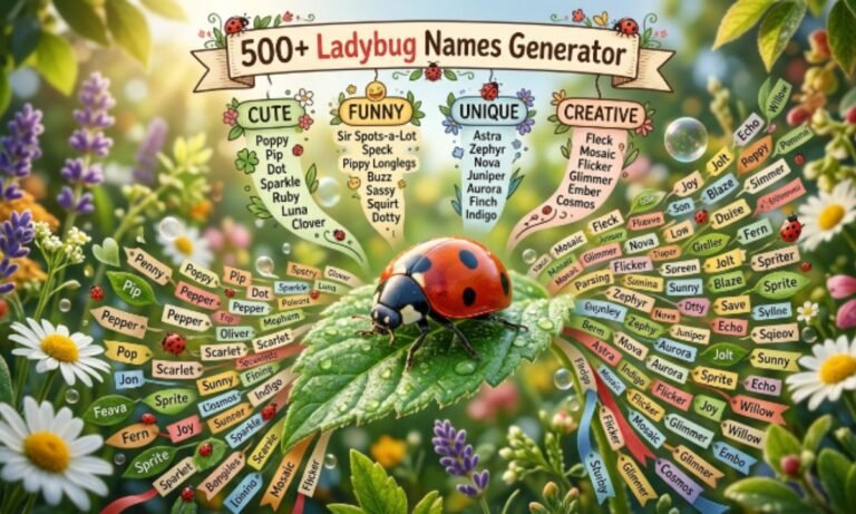 500+ Ladybug Names Generator: Cute, Funny, Unique & Creative Ideas