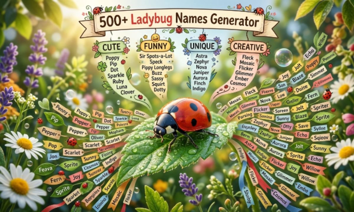500+ Ladybug Names Generator: Cute, Funny, Unique & Creative Ideas