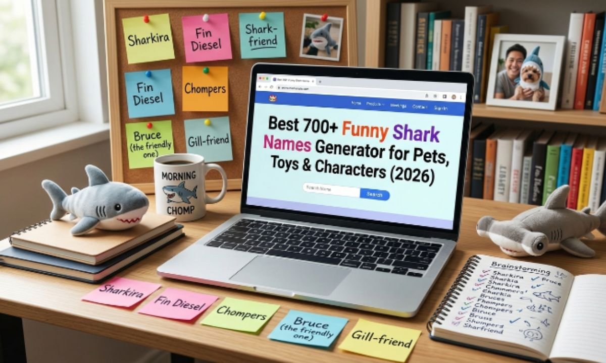 Find the best 700+ funny shark names for pets, plush toys, games, and characters. Explore cute, punny, cool, and creative shark name ideas for 2026.