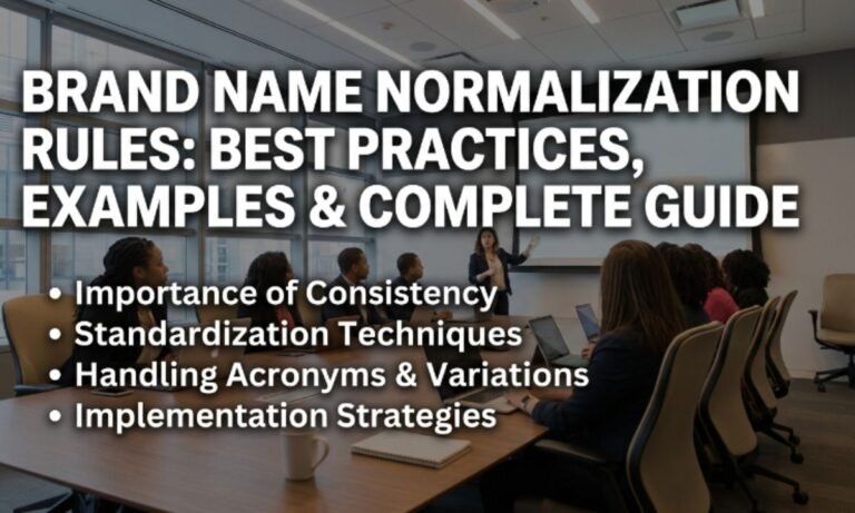Brand Name Normalization Rules: Best Practices, Examples & Complete Guide
