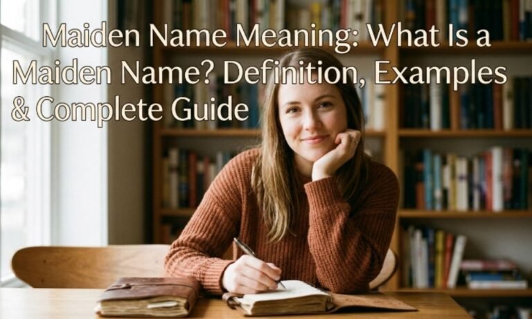 Maiden Name Meaning: What Is a Maiden Name? Definition, Examples & Complete Guide