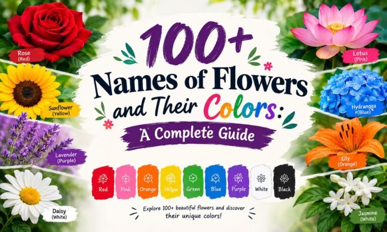 100+ Names of Flowers and Their Colors: A Complete Guide